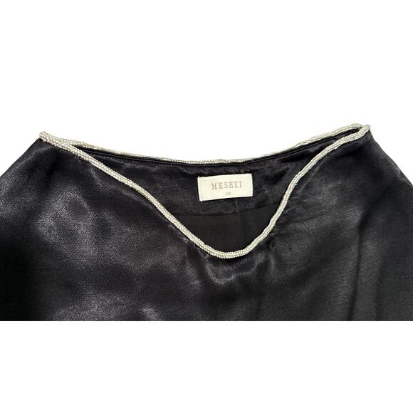 Meshki Taluha Diamante Black Mini Flute skirt XS (size2) - Picture 3 of 7